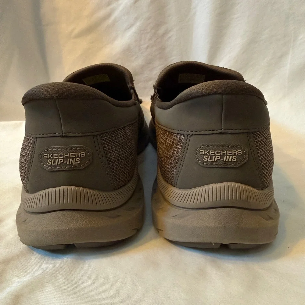 Skechers Mens Slip-ins Relaxed Fit Parson Ralven Taupe Loafers 205451WW Size 12